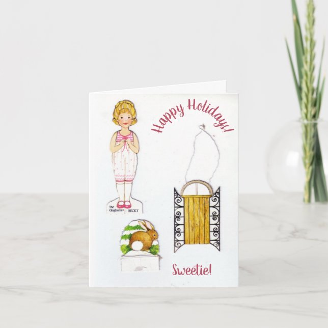 Costume de papel do cartão do feriado de inverno (Frente)