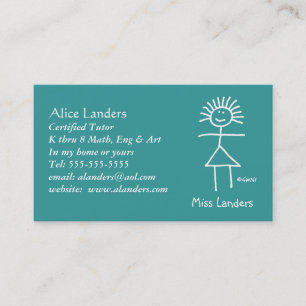 Costume elementar do cartão de visita do professo