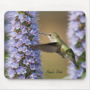 Costume Mousepad da flor do colibri