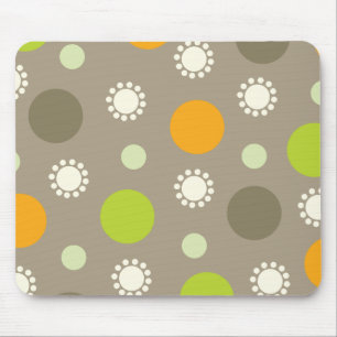Costume verde alaranjado retro Mousepad do teste