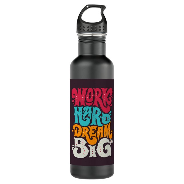 Cotação Motivacional Garrafa de Água de Aço Inoxid (Frente)