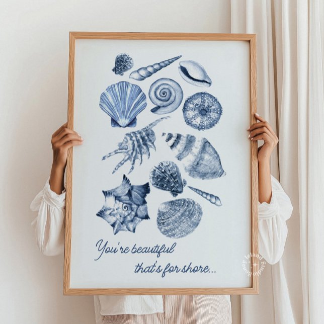 Cotação Personalizada do Impressão do Enfermeiro d (Seashell Nursery Print Personalized Quote)