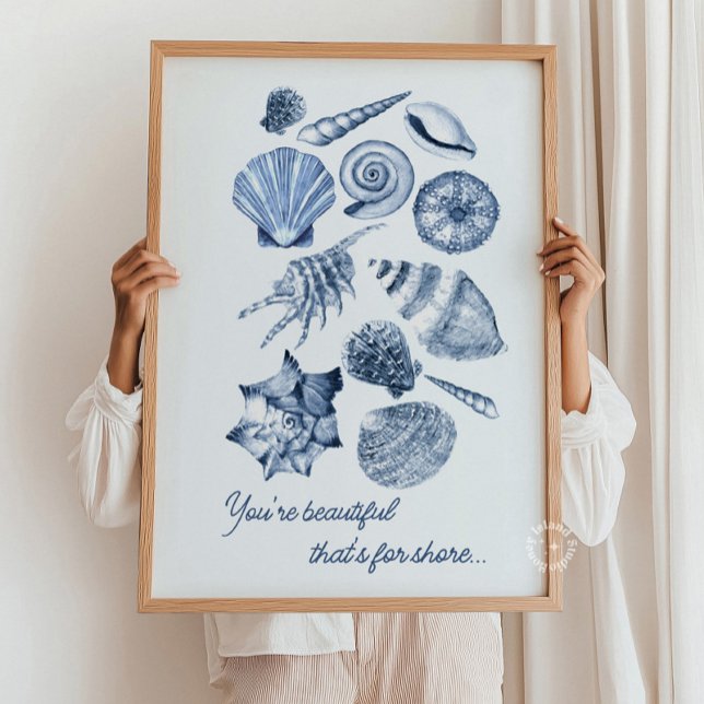 Cotação Personalizada do Impressão do Enfermeiro d (Seashell Nursery Print Personalized Quote)