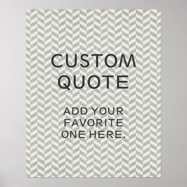 Cotação personalizada, Poster Inspiracional, zigza (Frente)