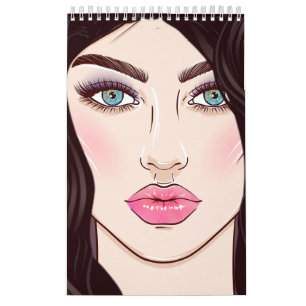 cotações de meninas calendário editável