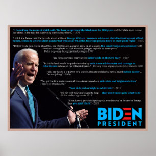 Cotações do Biden 2020 no Race Poster