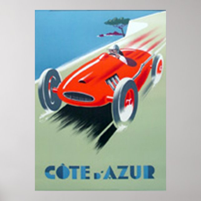 Cote d'Azur Art Deco poster (Frente)