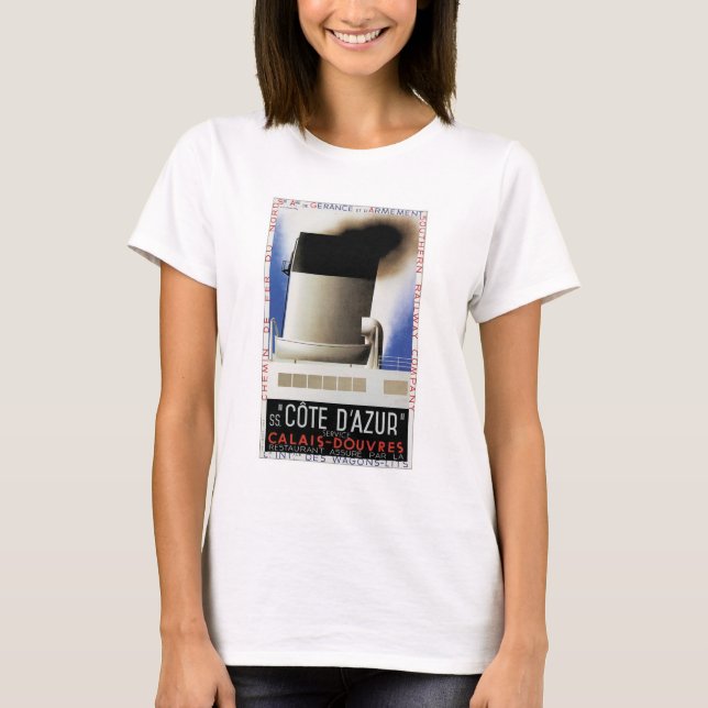 Cote d'Azur Channel Ferry Poster T-shirt (Frente)