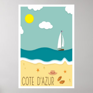 Cote d'Azur, Poster de viagens