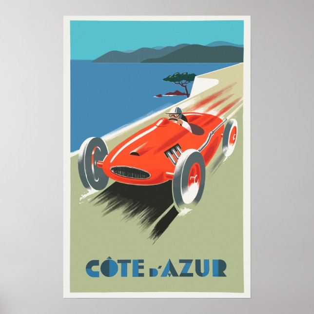 Cote D'azure France Vitage Poster (Frente)