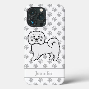 Coton De Tulear Cute Cartoon Cão E Nome Personaliz