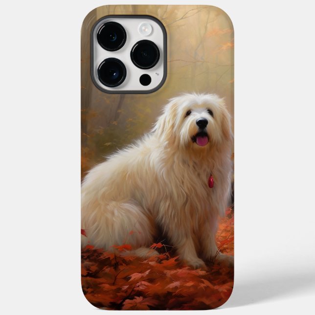 Coton De Tulear no Outono Folhas Caem Inspire  (Verso)