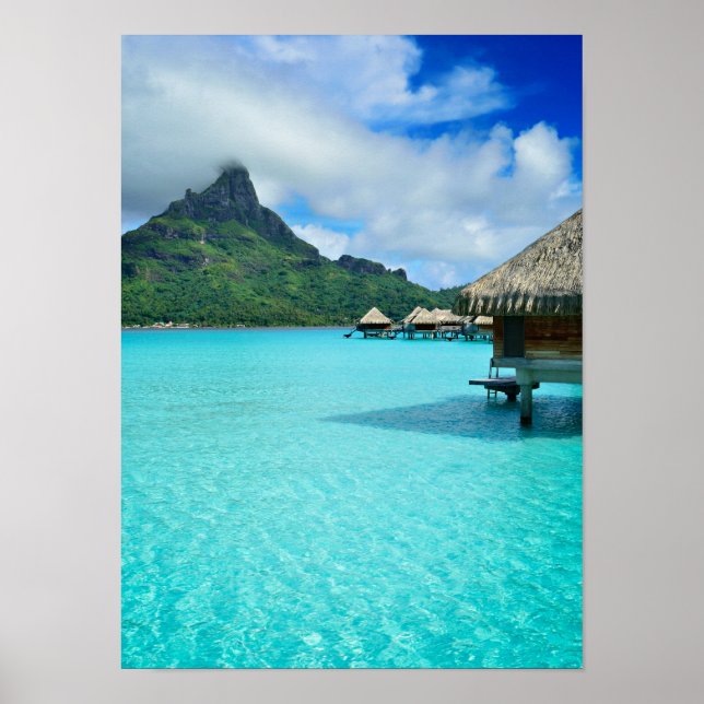 Cotovelos sobre água na poster vertical Bora Bora  (Frente)