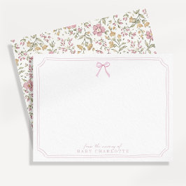 Cottagecore Quadro Rosa Cartão de Anotações para B