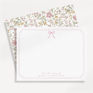 Cottagecore Quadro Rosa Cartão de Anotações para B