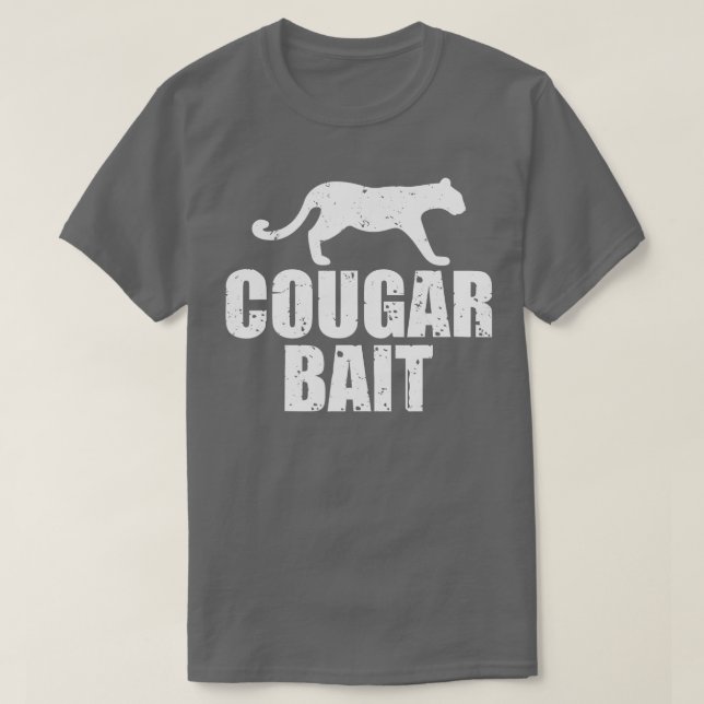 Cougar Bait Funny Gift Cougar Caça Camisa De Pesca (Frente do Design)