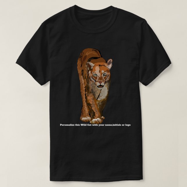 Cougar ou Leão de Montanha ou Camisa Puma T (Frente do Design)