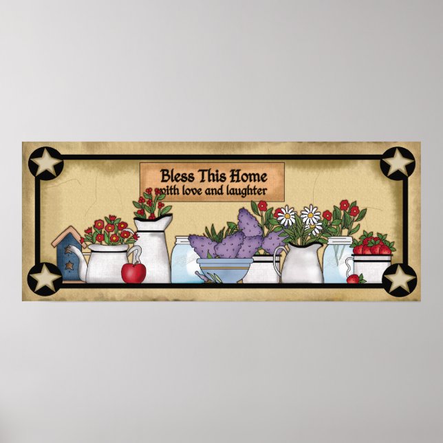 Country Bless esta casa poster (Frente)