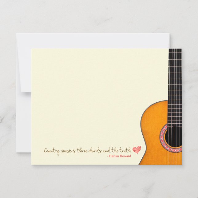 'Country Music is Three Chords' Note Cards (CMAs) (Frente)