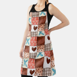 Country Patchwork Farmhouse Kitchen Apron
