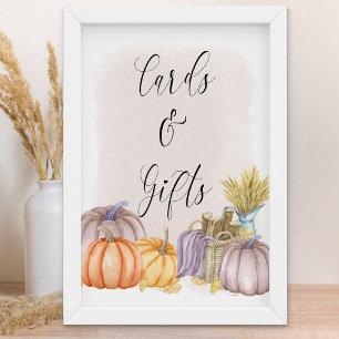 Country Pumpkin Blush Call Cards e Gifts Poster