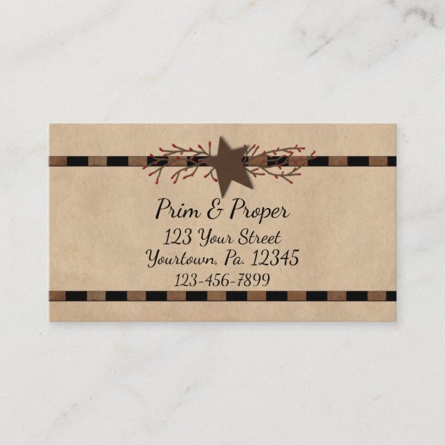 Country Star E Pip Berries Cartão de visita (Frente)