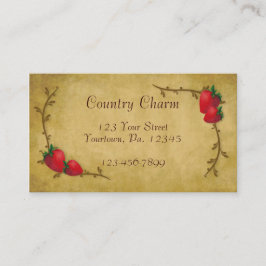 Country Strawberry Cartão de visita