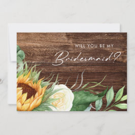 Country Sunflower | Cartão de Proposta da Wood Bri