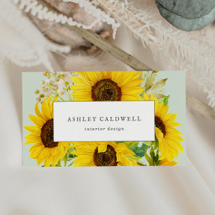 Country Sunflower   Cartão de visita de Casa