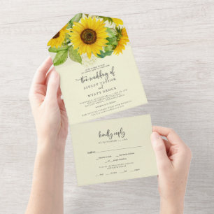 Country Sunflower Casamento amarelo