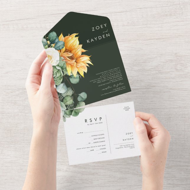 Country Sunflower | Selo Verde e Amarelo E Envio (Aba destacável)