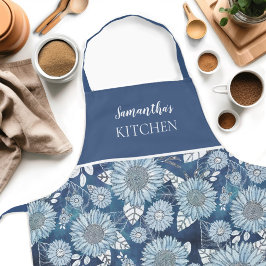Country Sunflower Women Name Apron