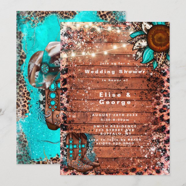 Country Turquoise inicia convites para Chás de cas (Frente/Verso)