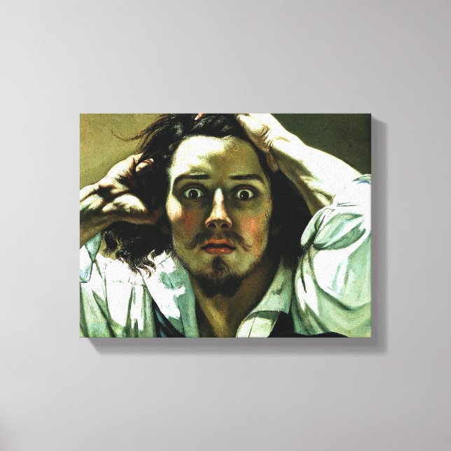 Courbet The Desperate Man Canvas Print (Frente)