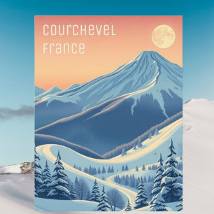 Courchevel França férias de esqui cartão postal mo