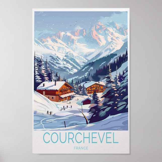 Courchevel França Impressão de inverno (Frente)