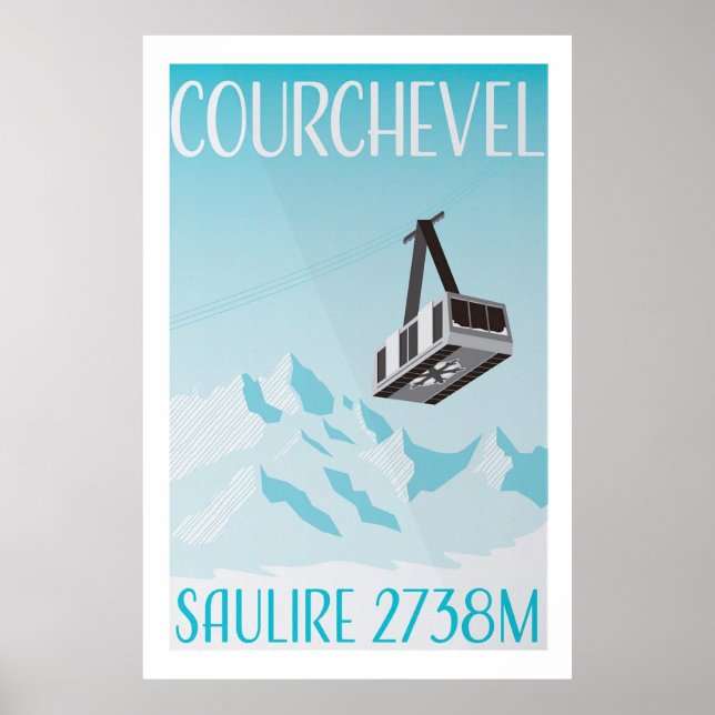 Courchevel Ski Resort Impressão (Frente)