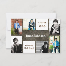 Couro de Seis/Sete Fotos - Anúncio de Formando 3x5