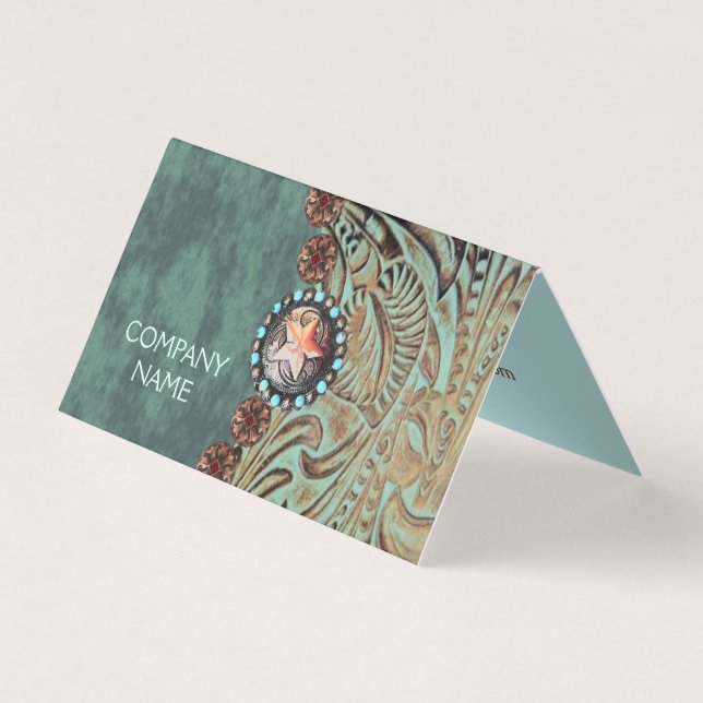 couro elegante do país ocidental com ferramentas (Frente)