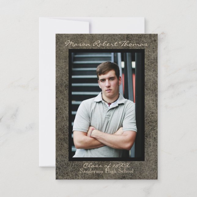 Couro Marrom - Anúncio de graduação 3x5 (Frente)