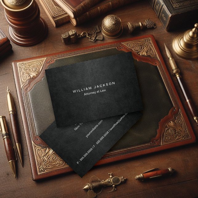 Couro Negro tem Cartão de visita Euro (Criador carregado)