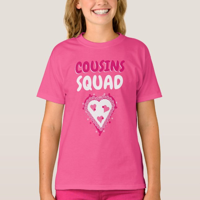 Cousins Girls' Hanes TAGLESS® T-Shirt (Frente)
