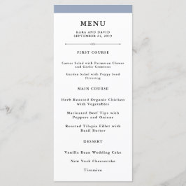 Couture Elegante | Menu Dusty Blue Wedding