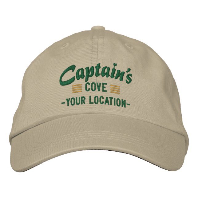 COVE do Capitão Personalize-o boné bordado (Frente)