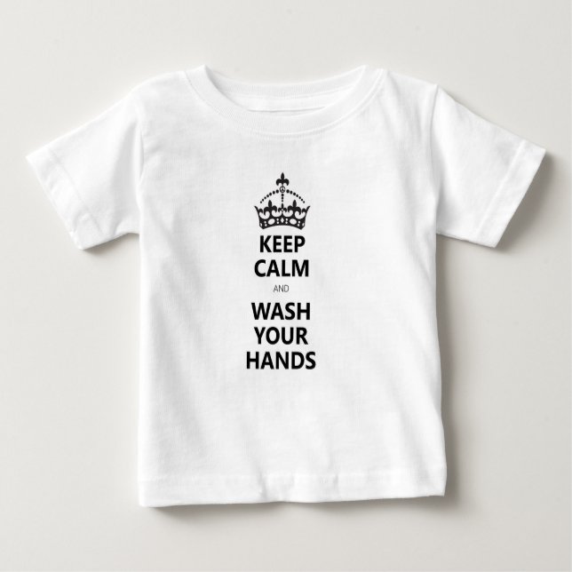 covid-19 keep calm and wash your hands t-shirt (Frente)