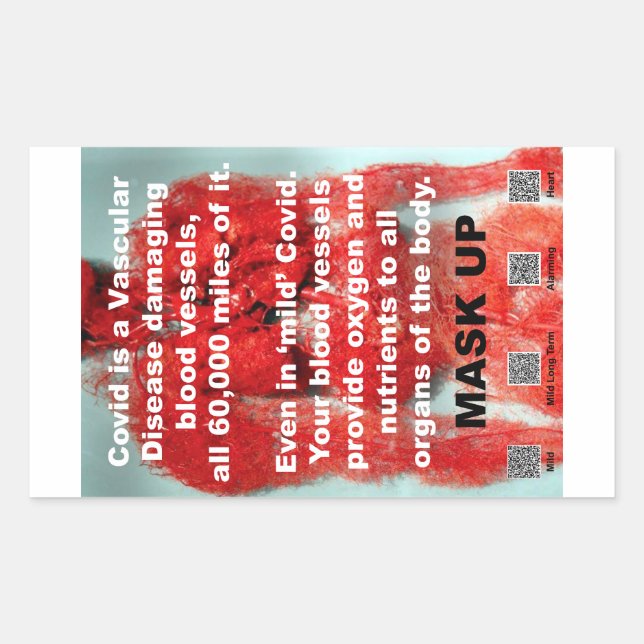Covid é um adesivo de papel para doenças vasculare (Frente)