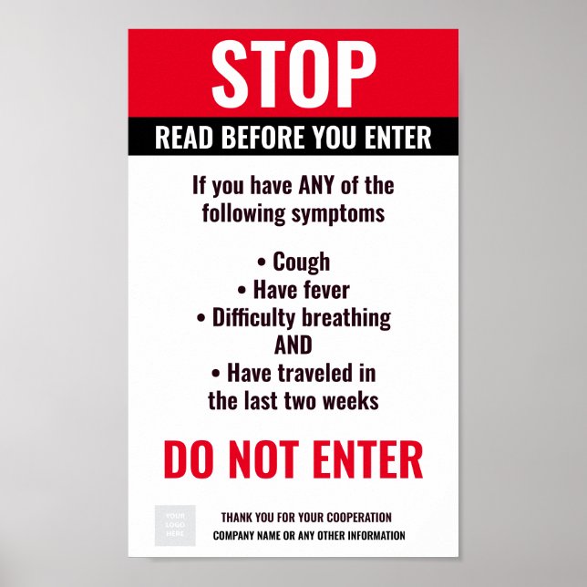 COVID STOP BUSINESS Poster (Frente)