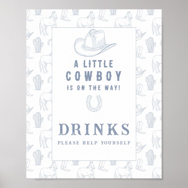 Cowboy - Bebidas são por sua conta Poster (Frente)