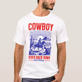 Cowboy cavalgando uma camiseta Cavalo