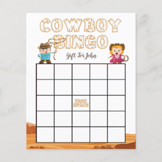 Cowboy e Cowgirl, bingo de chá de fraldas ocidenta